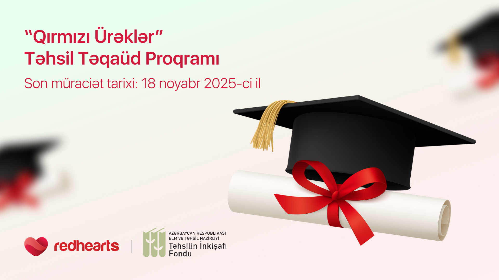 “Qırmızı Ürəklər” Təhsil Təqaüd Proqramına qəbul başladı